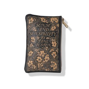 Œsense And Sensibility Literary Wristlet Floral Art Nouveau Pu XD